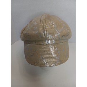 Tan/Silver Large Metallic Designer Boujee Newspaper Boy 90s Y2K Casual Hat